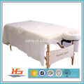 Premium Polyester Cotton Blended White Color Massage Fitted Sheet
